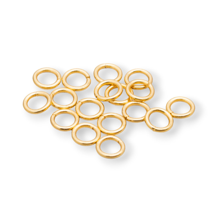 Bagues Comptoir Maille Acier Ouvert 0,8x8mm 50gr Plaqué Or 550pcs