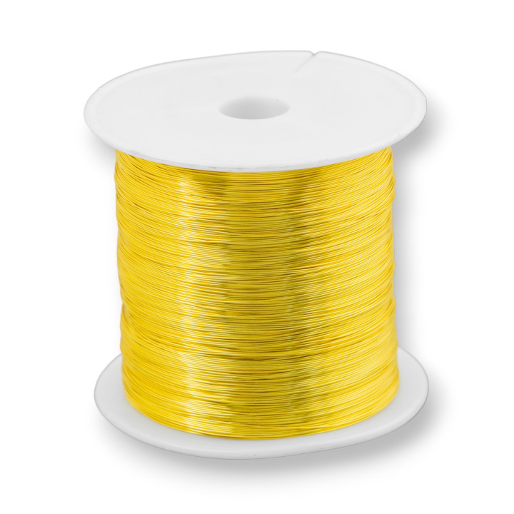 Alambre De Latón Moldeable Protegido Contra La Oxidación Diámetro 0.8mm 250 Gramos Oro 22k