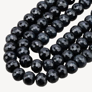 Rondelle Onyx Facetado 16x13mm Segunda Elección