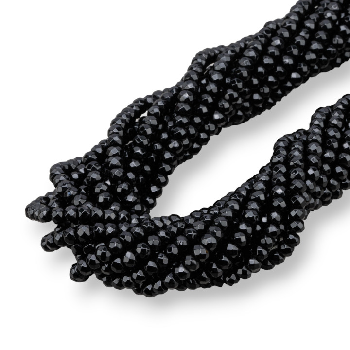 Onyx Rondell facettiert 4x3mm