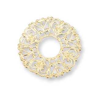 Filigrane Messingkomponente 32 mm 30 Stück MOD1004 Golden