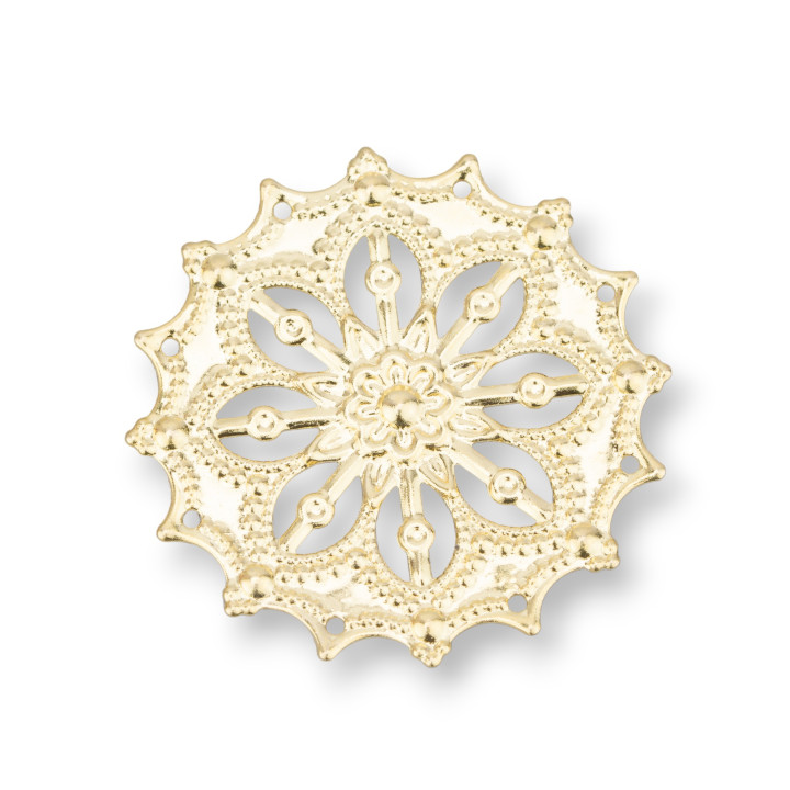 Brass Filigree Component 35mm 30pcs MOD1002 Golden