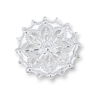 Composant Filigrane Laiton 35mm 30pcs MOD1002 Plaqué Rhodium