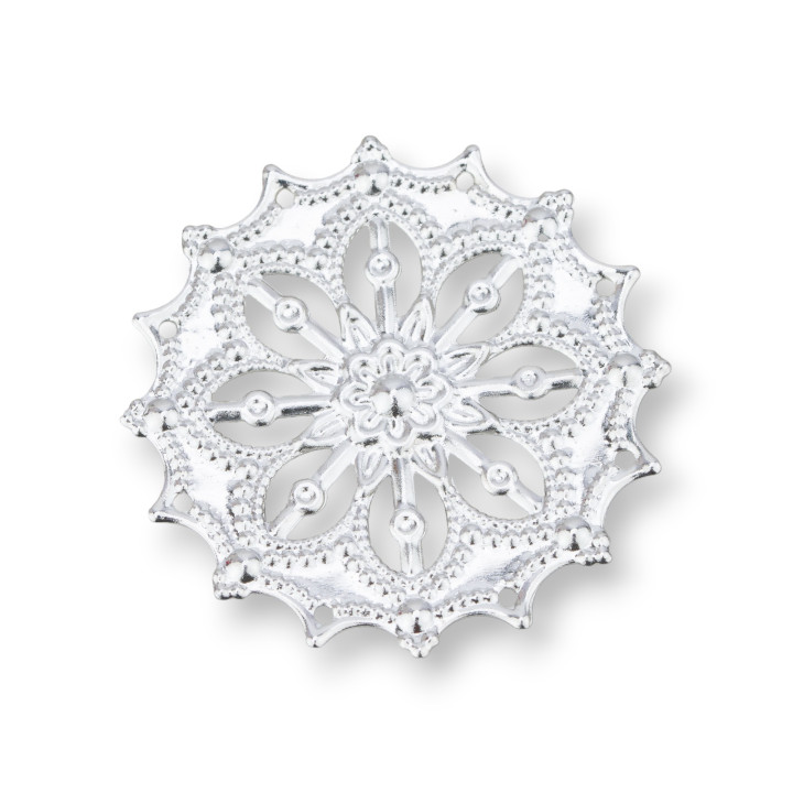 Composant Filigrane Laiton 35mm 30pcs MOD1002 Plaqué Rhodium