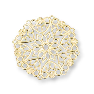 Brass Filigree Component 35mm 30pcs MOD1011 Golden