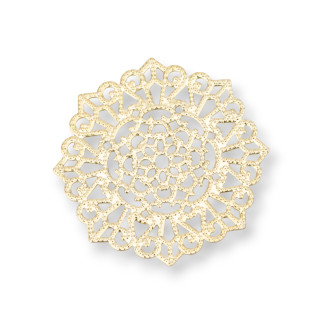 Brass Filigree Component 35mm 30pcs MOD1012 Golden