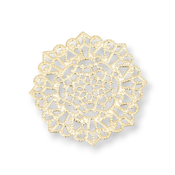 Brass Filigree Component 35mm 30pcs MOD1012 Golden