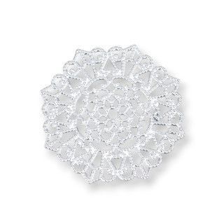 Composant Filigrane Laiton 35mm 30pcs MOD1012 Plaqué Rhodium
