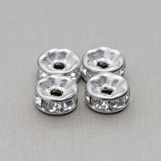 Steel Rhinestone Washer Spacer 06mm 100pcs
