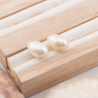 Perles D'eau Douce Cabochon 1 Trou Ovale (YEO) 9,5-10,0X13,5mm 1Paire