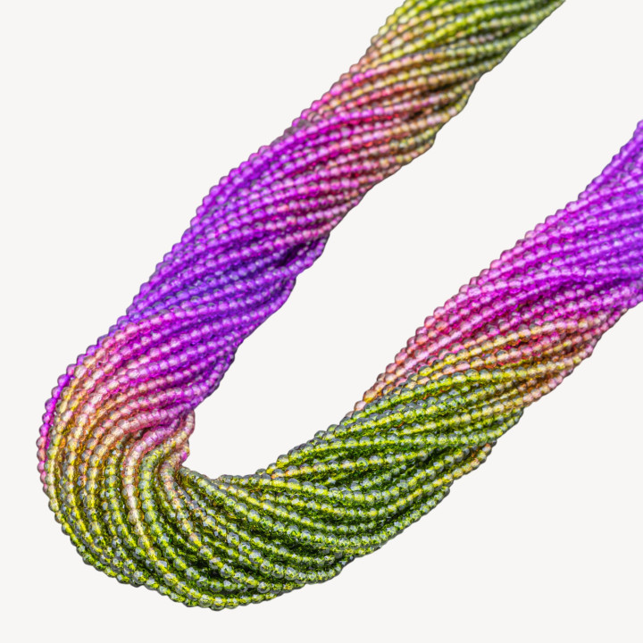 Cristaux synthétiques taillés en diamant à facettes 2 mm MOD06