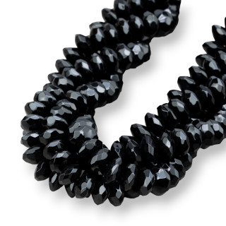 Onyx Rondelle Soucoupe Volante Facette 16x12mm