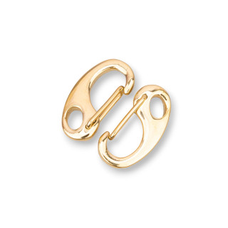 Steel Snap Hook Closure 8x16mm 11pcs Gold Plated