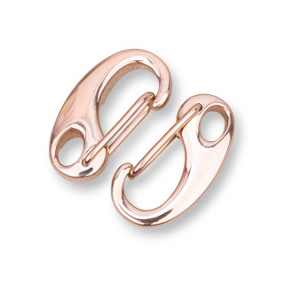 Verschluss Stahl Karabinerhaken 11x21mm 8St Rose Gold