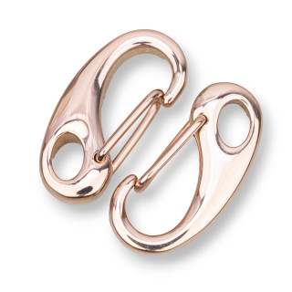 Verschluss Stahl Karabinerhaken 12x26mm 7St Rose Gold