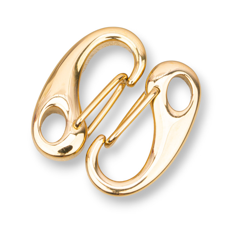 Steel Snap Hook Closure 12x26mm 7pcs Gold Plated