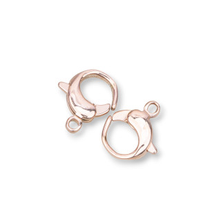 Cierre Mosquetón Acero BI12 Redondo 12mm 10uds Oro Rosa