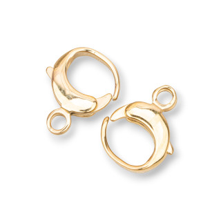 BI17 Round Steel Carabiner Closure 17mm 8pcs Gold Plated