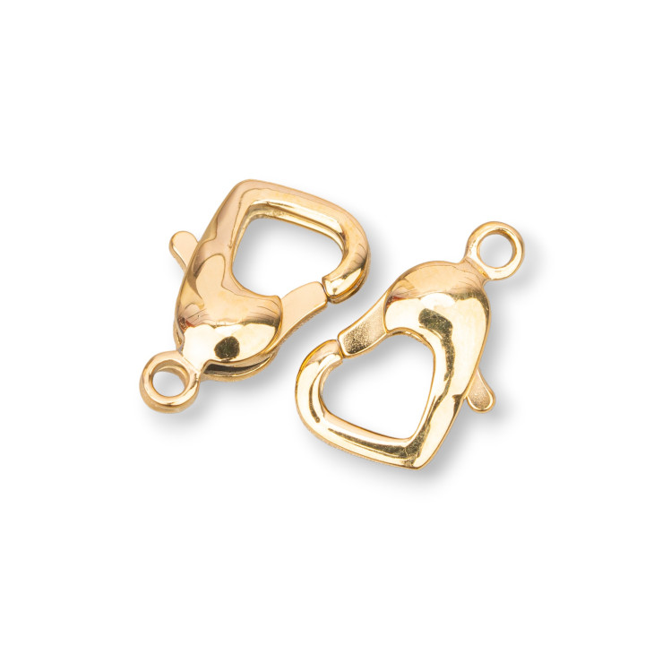 Karabinerverschluss Stahl BR15 8x14.5mm 12St. Vergoldet