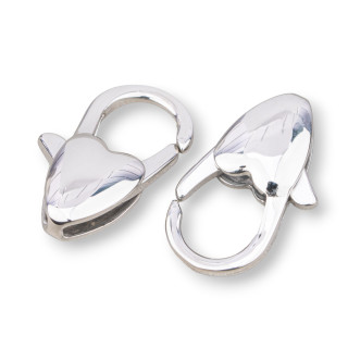 Steel Carabiner Clasp J20 Heart 10x20mm 10pcs