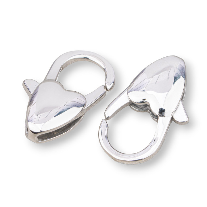 Fermoir Mousqueton Acier J20 Coeur 10x20mm 10pcs