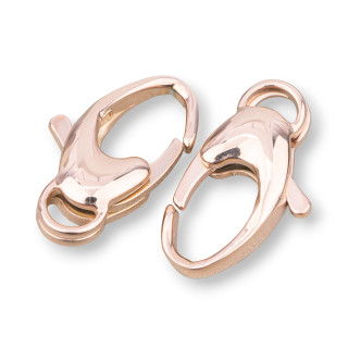 Fermoir Homard Acier Ovale 9x20mm 8pcs Or Rose