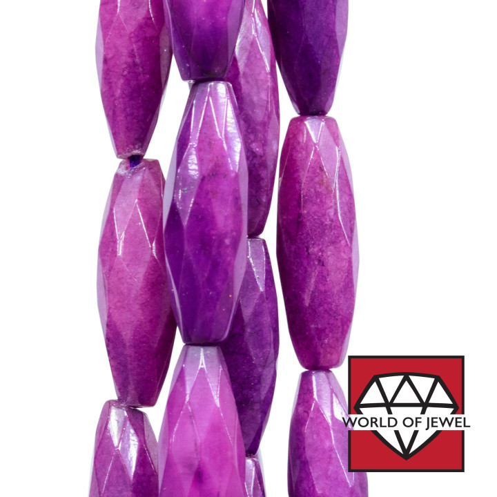 Arroz Jade Morado Facetado 10x30mm