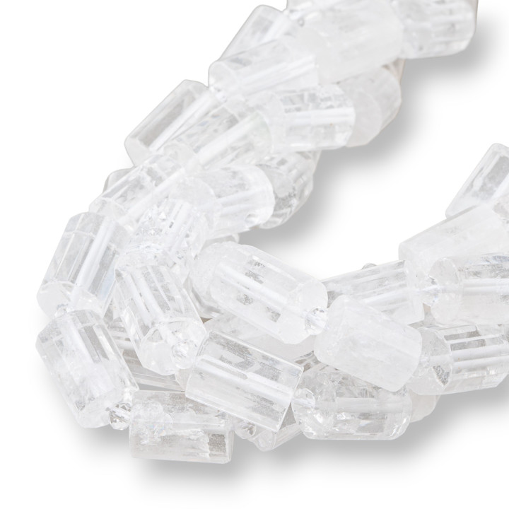 Bergkristall facettierter Prismenzylinder 10x14mm