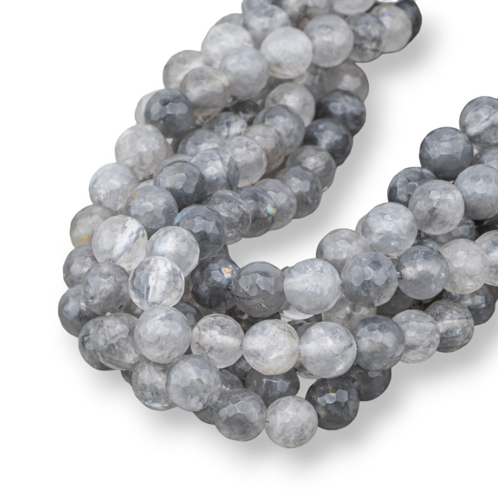 Faceted Gray Quartz 08mm
