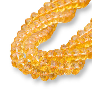 Topacio Amarillo Hidrotermal Termodifusa Rodaja Facetada 12x8mm