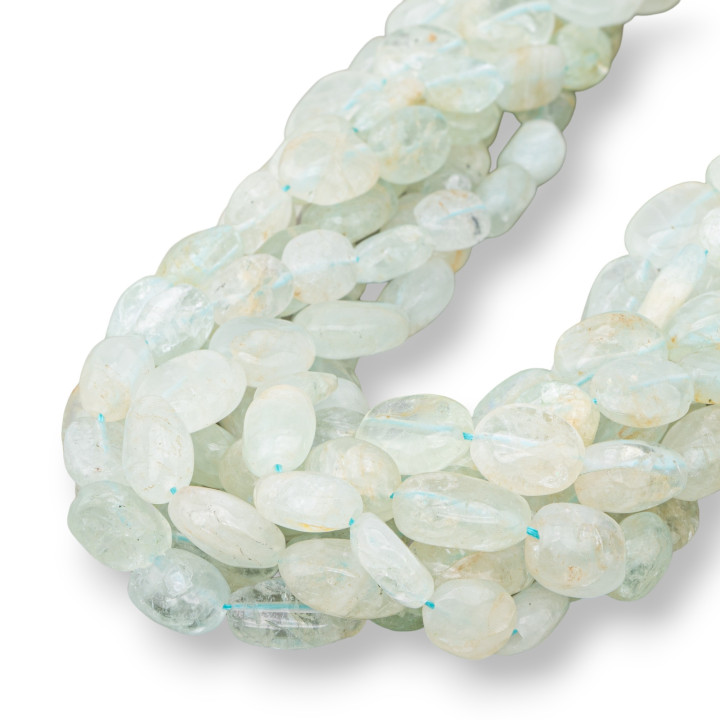 Trommelstein Aquamarin 12-14mm Indisch