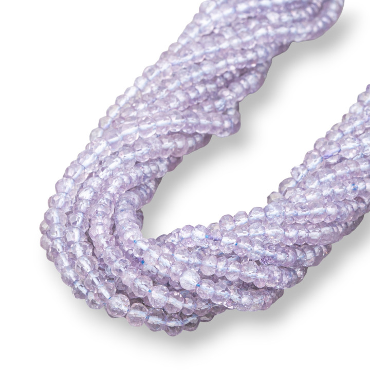 Amethyst Lavendel Rondelle Facettierter Maschinenschliff 5x4mm Indisch