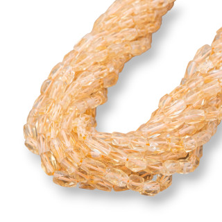 Citrine Quartz Faceted Machine Cut ακανόνιστη ινδική 6-8mm