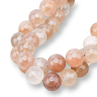 Rutilated Quartz Bronze Round Smooth 17mm