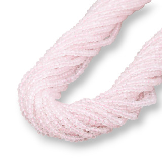 Quarzo Rosa Rondelle Sfaccettato Machine Cut 3x2mm Indiano