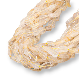 Cuarzo Rutilado Oro Gota Irregular 6-8x10-13mm Indio