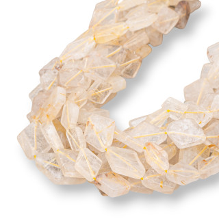 Gold Rutilquarz Unregelmäßige Raute 10-12x14-16mm Indisch