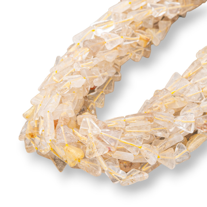 Quartz Rutile Or Triangle Irrégulier 7-10x10-13mm Indien