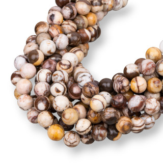 Zebra Jaspis Australien rund glatt 08mm