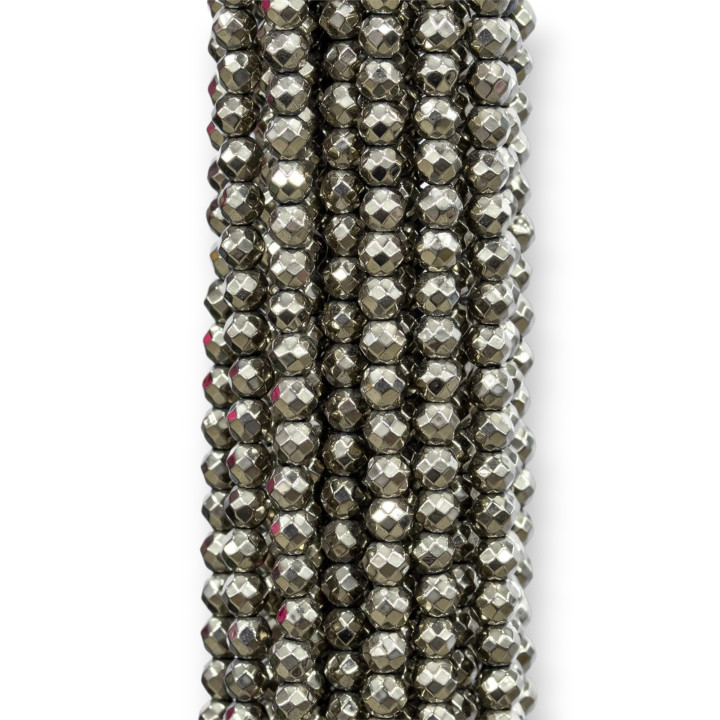 Hematite Pyrite Faceted 04mm