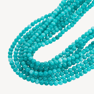 Jade Rond Turquoise Lisse 04mm Effet Amazonite