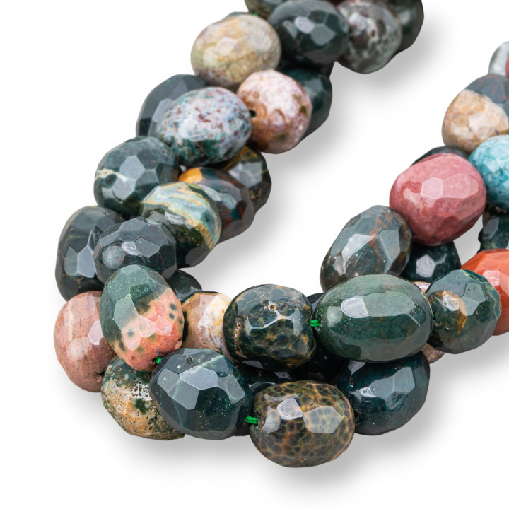 Agate Indienne Pierre Roulée Facette 12-15x16-22mm