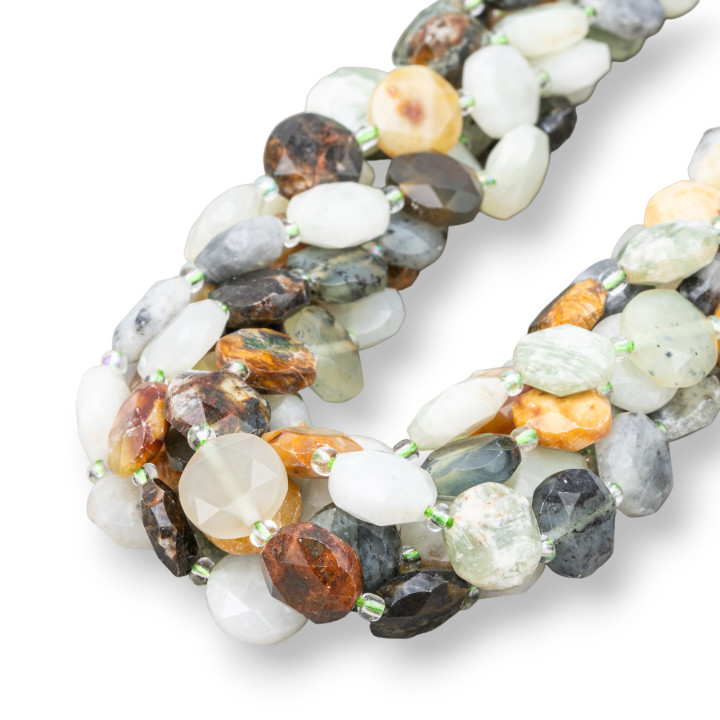 Amazonite Multicolor Runde flache facettierte Münze 12mm