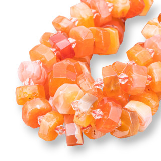 Rondelle De Cornalina Corte Áspero Irregular 14-16mm