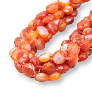 Placa Cornalina Redonda Facetada 12mm