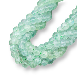 Green Fluorite Clear Round Smooth 08mm