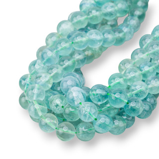 Verde Fluorita Transparente Redondo Liso 10mm