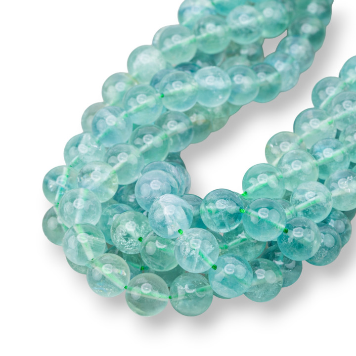 Verde Fluorita Transparente Redondo Liso 10mm