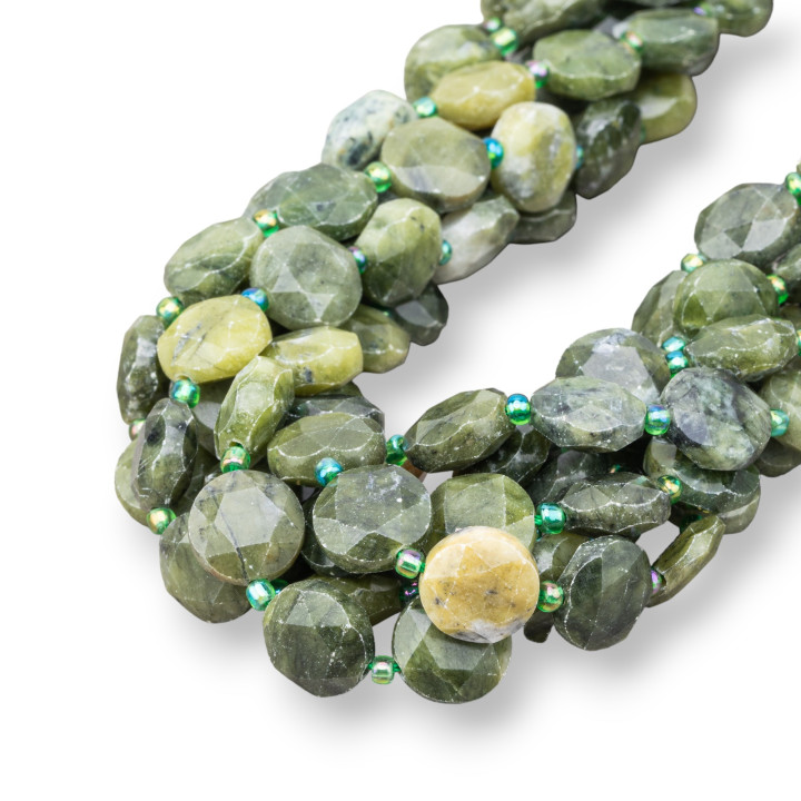 Κέρμα αφρικανικού νεφρίτη στρογγυλό επίπεδο όψης 12 χιλιοστών