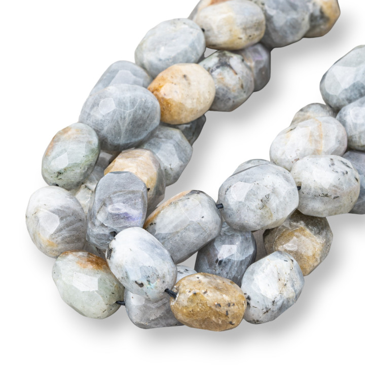 Pierre Roulée Facette Labradorite 12-15x16-22mm